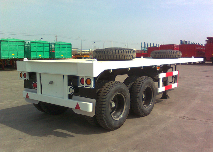 2 BPW Achsen Flachbett-halb Anhänger für 20 Fuß schwer beladenen ISO-Container