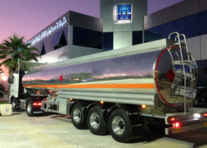 45000L Aluminium Tanker Sattelauflieger mit Super Single Reifen für Methylmethan bei Freeway Fuel Logistic