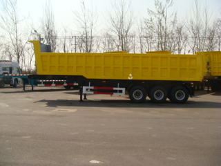 34cbm Dump Auflieger mit 3 BPW Achsen und hydraulischer Heckaustragung für 35 Tonnen