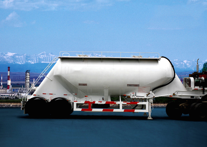 52000L pneumatische Trockenmasse-Tanker-Sattelanhänger mit 3 Achsen für Schüttgut-Rußpulver, Zement-Tanker-Sattelanhänger