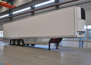 45ft 3 Achsen Kühl-LKW-Anhänger Einzelreifen mit Träger-Kühleinheiten zum Einfrieren und Frischladungen, Kühlanhänger